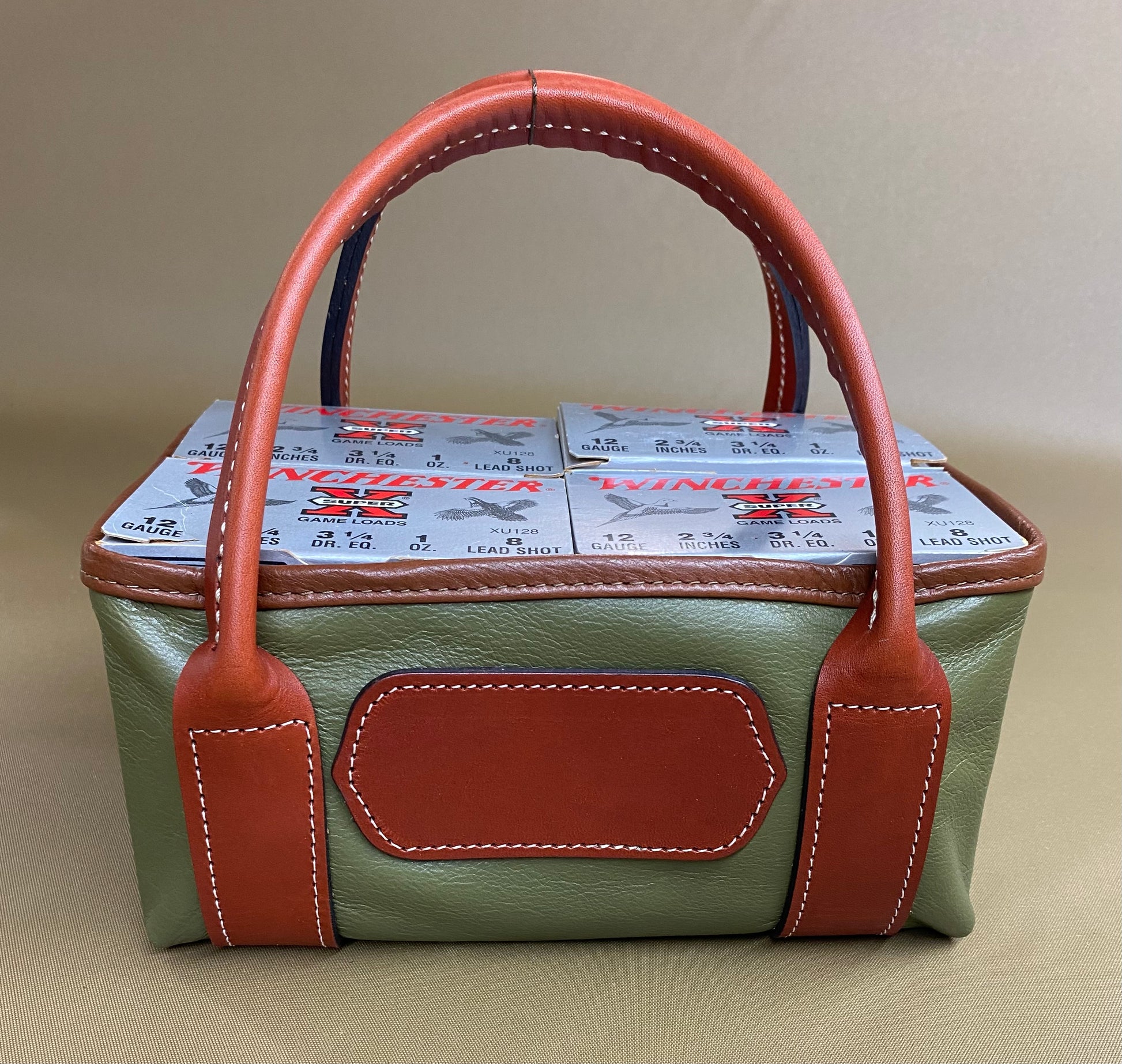 Leather Shotshell carrier 4 box