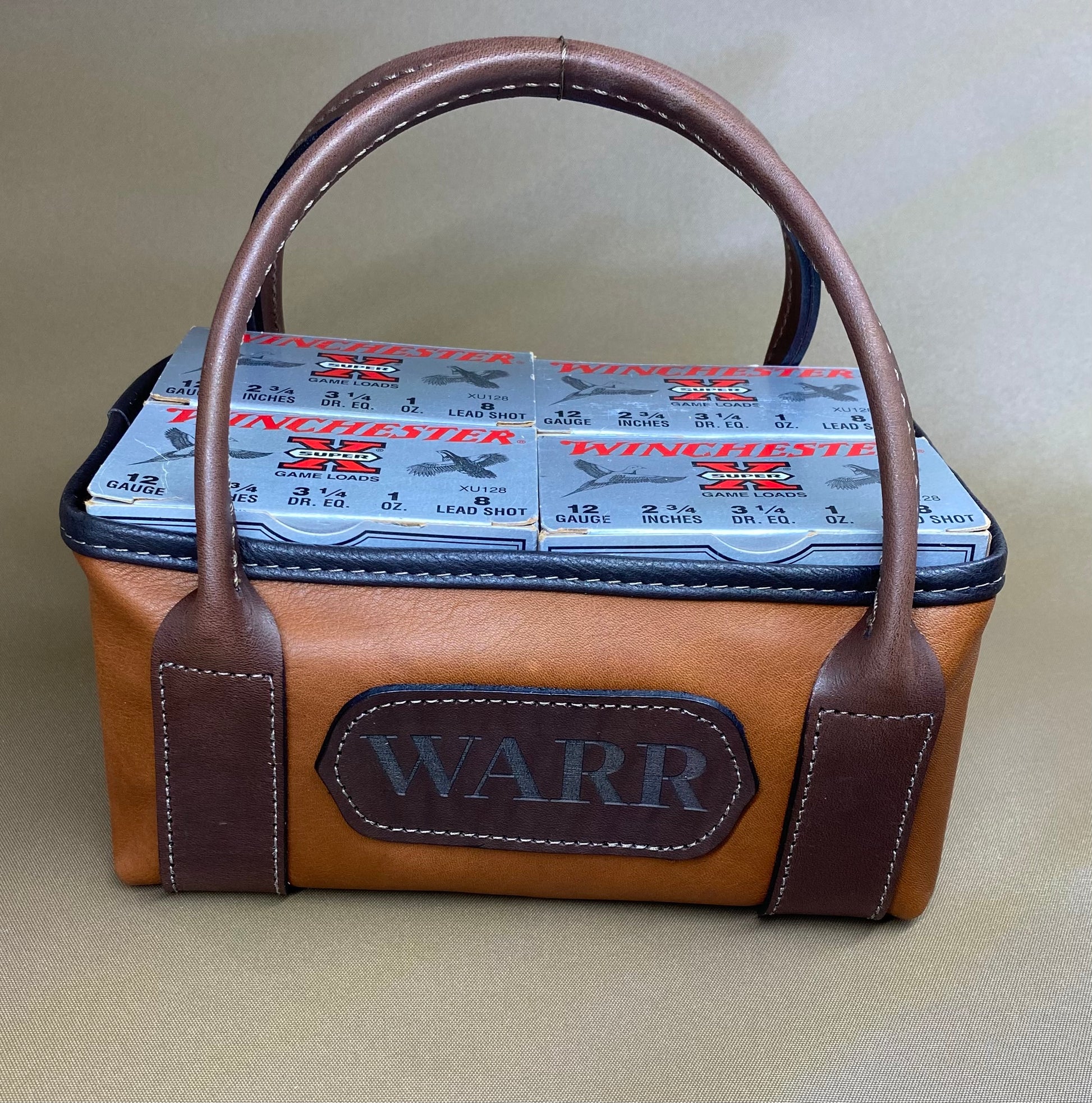 Leather Shotshell carrier 4 box
