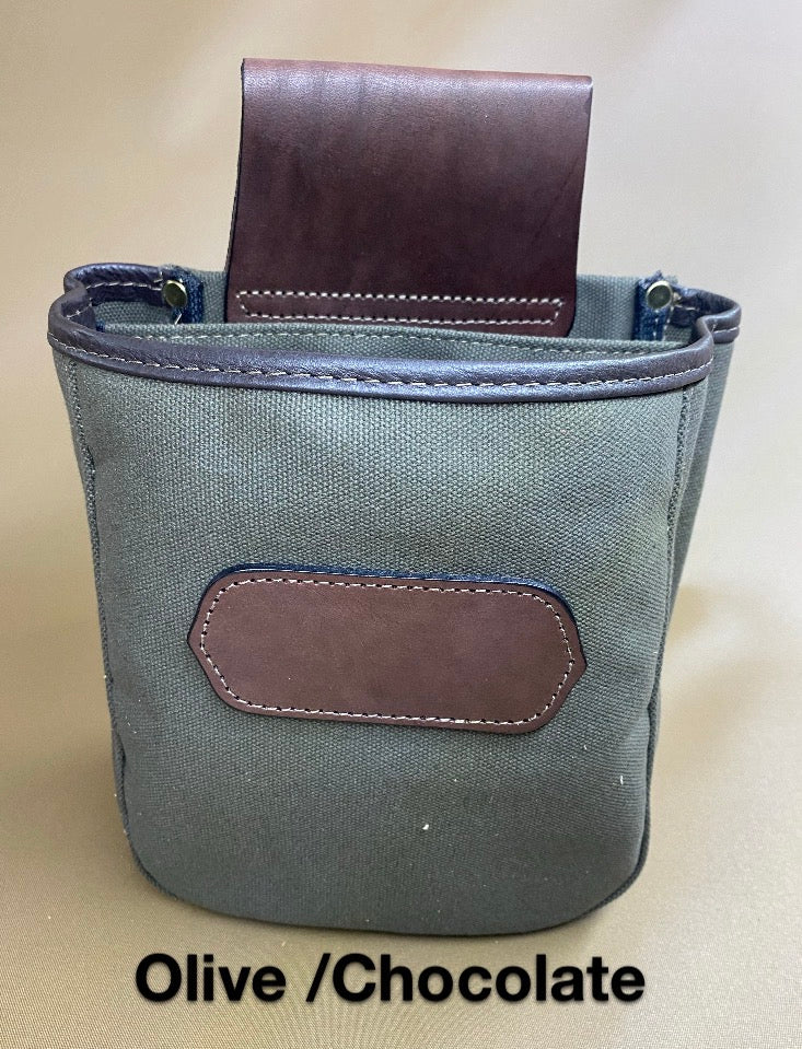 Canvas Shell Bag / Leather Trim