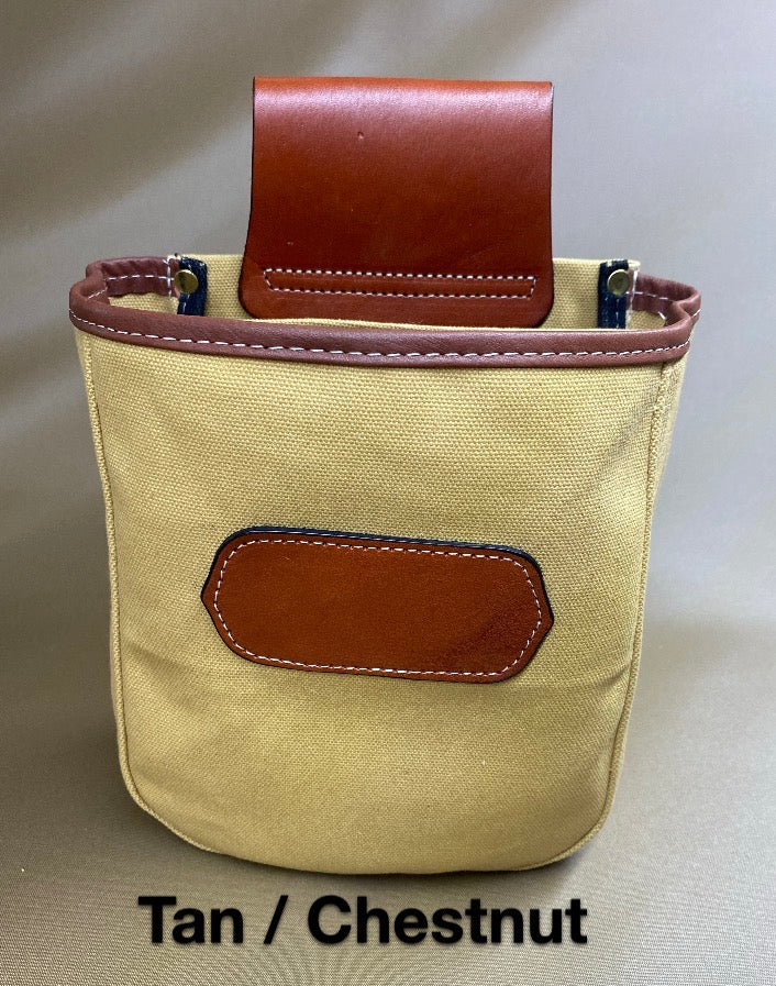Canvas Shell Bag / Leather Trim