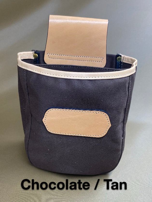 Canvas Shell Bag / Leather Trim