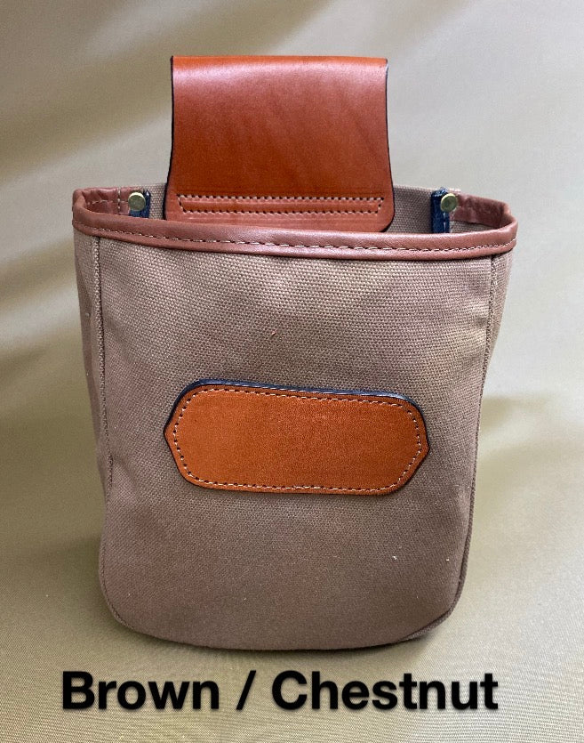 Canvas Shell Bag / Leather Trim