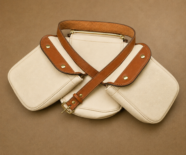 Leather Bird Bags  Cream Cow / Tan