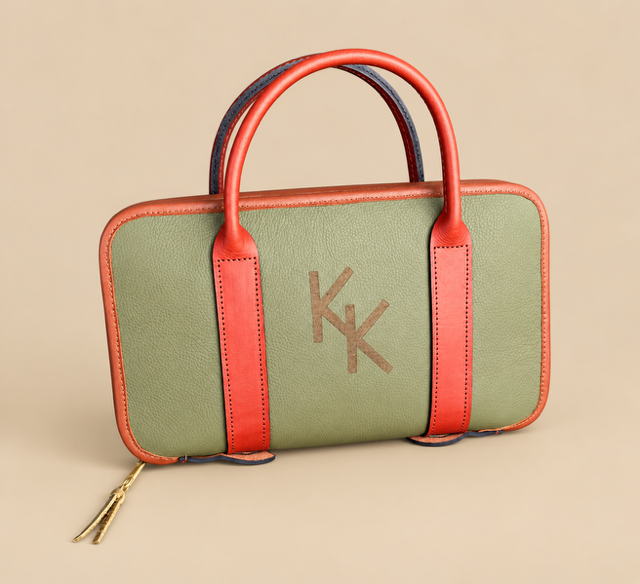 Olive Leather Pistol Case