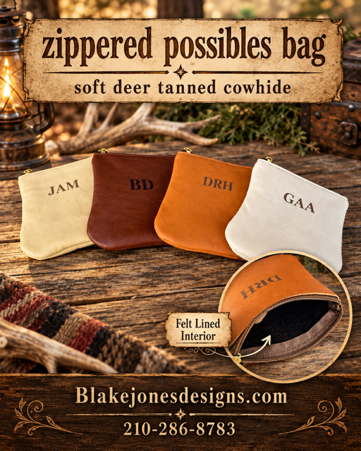 Zippered Possibles Bag